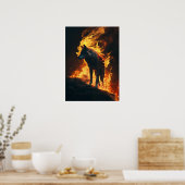 "Mit dem Geist des Wolfs brennen" Poster (Küche)