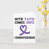 Mit dem Glauben kommt Hoffnung auf Lila Multifunkt Karte (Gelbe Blume)