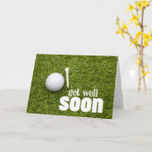 Mit dem Golfball für Golfer werden Sie sich bald w Karte (Gelbe Blume)