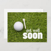 Mit dem Golfball für Golfer werden Sie sich bald w Postkarte (Vorne/Hinten)