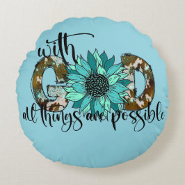 Mit dem Gotteskissen Rundes Kissen