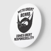 Mit dem großen Bart kommt eine große Verantwortung Wanduhr (Winkel)