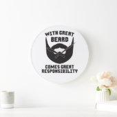 Mit dem großen Bart kommt eine große Verantwortung Wanduhr (Zuhause)