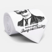 Mit dem großen Schnurrbart kommt große Krawatte (Gerollt)