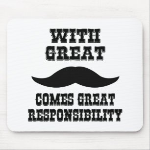 Mit dem großen Schnurrbart kommt große Mousepad