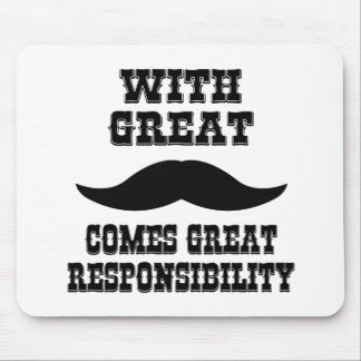 Mit dem großen Schnurrbart kommt große Mousepad