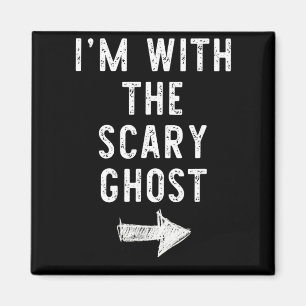mit dem gruseligen Geist, lustiges Halloween-Paar Magnet
