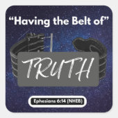 Mit dem Gürtel der Wahrheit - Aufkleber auf dem Pl (Vorderseite)