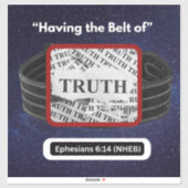 Mit dem Gürtel der Wahrheit - Vinyl Sticker (Blatt)