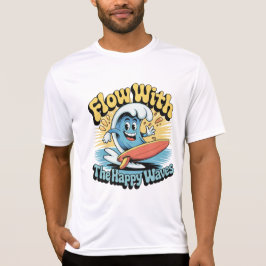 Mit dem Happy Waves Surf Style T-Shirt der Männer
