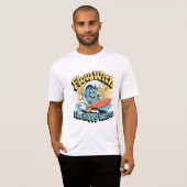 Mit dem Happy Waves Surf Style T-Shirt der Männer (Vorne ganz)