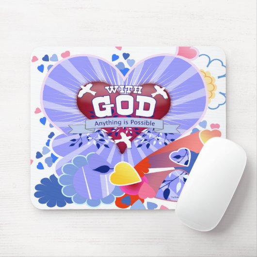 Mit dem Herzen Gottes Mousepad (Mit Mouse)