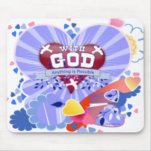 Mit dem Herzen Gottes Mousepad