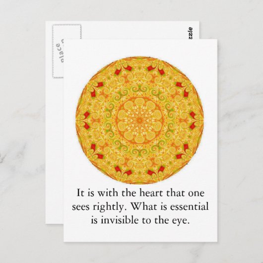 Mit dem Herzen sieht man richtig...... Postkarte (Vorne/Hinten)