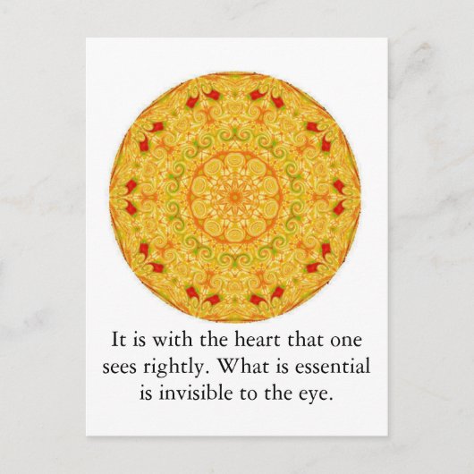 Mit dem Herzen sieht man richtig...... Postkarte (Vorderseite)