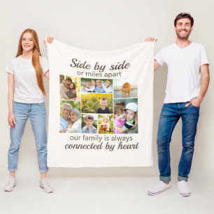 Mit dem Herzen Verbunden Weiße 8-Familien-Foto-Col Fleecedecke