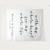 Mit dem Hintergrund meines gesamten Herz-Hochzeitu Wandteppich (Vorderseite (Horizontal))