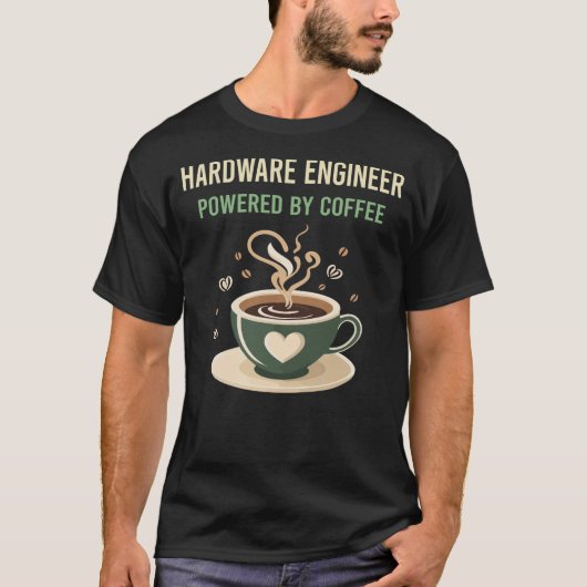 Mit dem Ingenieur für Kaffeemaschine T-Shirt (Vorderseite)