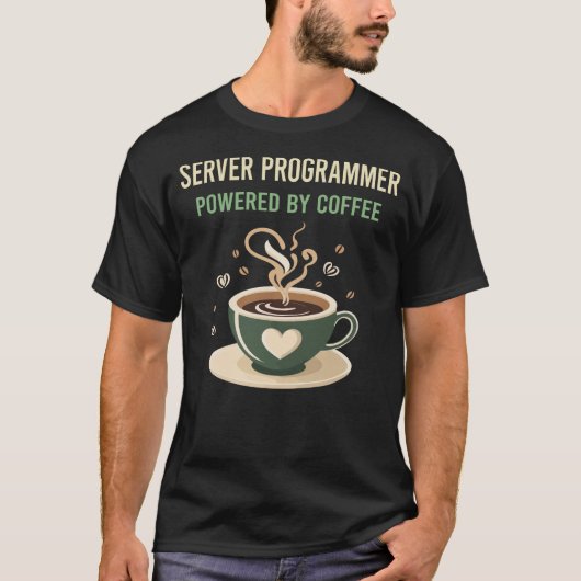 Mit dem Kaffeeserver-Programmierer T-Shirt (Vorderseite)