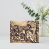 Mit dem Kopf weg! Postkarte (Stehend Vorderseite)