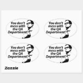 Mit dem Oval Sticker der QA-Abteilung kannst du di (Blatt)