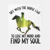 Mit dem Pferd gehe ich los, um meinen Gedankenwald Fleecedecke (Vorderseite)