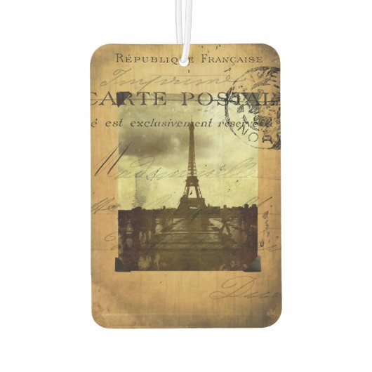 Mit dem Poststempel Paris Autolufterfrischer (Rückseite)