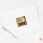 Mit dem Poststempel Paris Quadratischer Aufkleber (Umschlag)