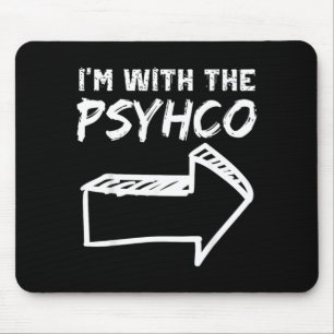 Mit dem Psycho RECHTSPFEIL Lustiges Halloween Cute Mousepad