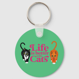 Mit dem Schlüsselring der Katzen ist das Leben bes Schlüsselanhänger