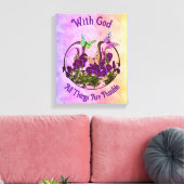 Mit dem Schmetterling Blume Kunst Inspiration Leinwanddruck (Insitu (Wohnzimmer))