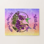 Mit dem Schmetterling Blume Kunst Inspiration Puzzle (Horizontal)