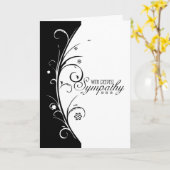 Mit dem tiefsten Beileid untertrieben, einfach Karte (Gelbe Blume)