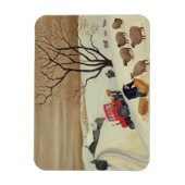 Mit dem Traktor zur Schafe Magnet (Vertikal)