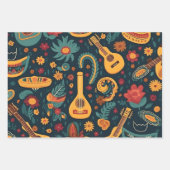 Mit dem trendigen CincoDeMayo-Muster machen Sie Ih Geschenkpapier Set (Vorderseite 3)