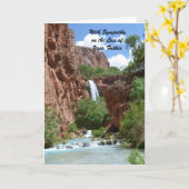 Mit dem Verlust des Beileids Vaterfall Rote Klippe Karte (Gelbe Blume)