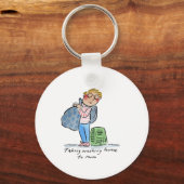 Mit dem Waschen von Zuhause zu Mama Schlüsselanhänger (Vorderseite)