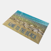 Mit dem Wasser und dem Sand von Turqoise zum Stran Fußmatte (Schrägansicht)