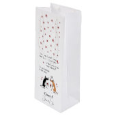 Mit dem Wein Funny Cat sprechen Geschenktüte Für Weinflaschen (Vorderseite Schrägansicht)