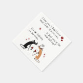 Mit dem Wein Funny Cat sprechen Serviette (Ecke)