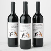 Mit dem Wein Funny Cat sprechen Weinetikett (Flaschen)