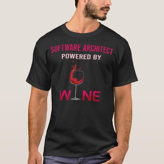 Mit dem Wein-Software-Architekten T-Shirt (Vorderseite)