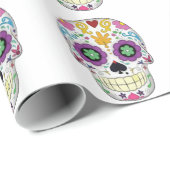 Mit dem weißen Grund färbt Totenkopf Geschenkpapier (Rolleneckpunkt)