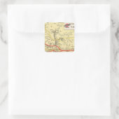 Mit dem Zug ab Chicago Quadratischer Aufkleber (Tasche)
