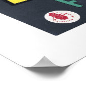 Mit dem Zug bis Central Australia Vintage Poster (Ecke)