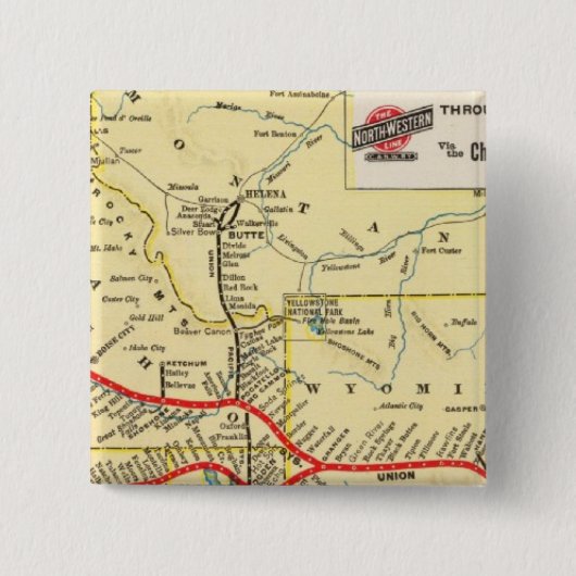 Mit dem Zug nach Chicago Button (Vorderseite)