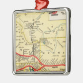 Mit dem Zug nach Chicago Silbernes Ornament (Links)