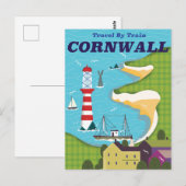 Mit dem Zug nach Cornwall Postkarte (Vorne/Hinten)