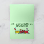 Mit dem Zug und den Balloons geht es gut Karte (Innenseite)