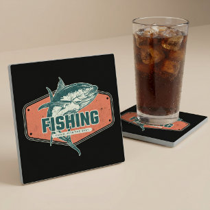 Mit den Besten Fischen   Angeln Glasuntersetzer